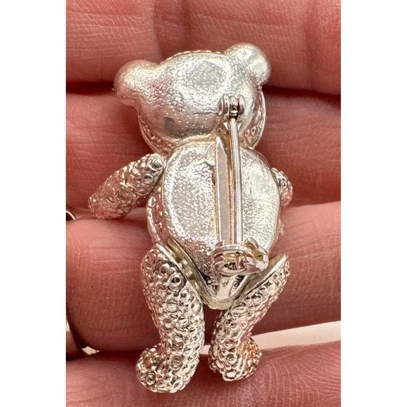 Vintage Articulating teddy bear brooch EUC - Picture 6 of 7
